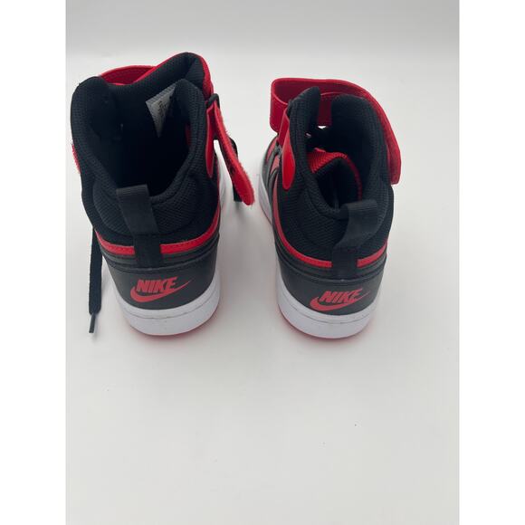 NIB Nike Court Borough Mid 2 Shoes Sneaker, University Red/Black-White, Size 4Y - Picture 4 of 7